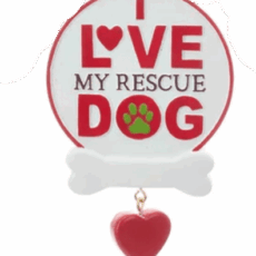 Rescue Dog Personalized Ornament